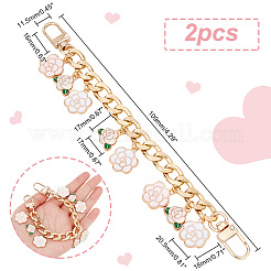2 шт. алюминиевые цепочки для сумочек с удлинителями для ремня&nbsp;AJEW-PH0018-10