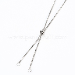 Изготовление ожерелья из нержавеющей стали 304 с цепочкой-слайдером&nbsp;AJEW-JB00777-01