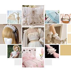 10м 10% спандекс 90% полиамид многослойная плиссированная кружевная лента&nbsp;OCOR-GA0002-42C