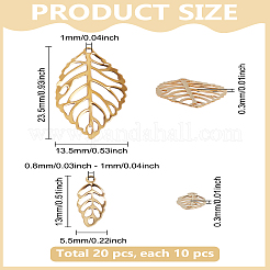 20 шт. 2 стиля подвески из нержавеющей стали 304&nbsp;STAS-LP0003-82