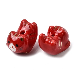 Фарфоровые бусины ручной работы&nbsp;PORC-Z009-02G