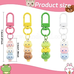 5 шт. подвесные украшения из смолы в виде кролика&nbsp;HJEW-YW00193-01