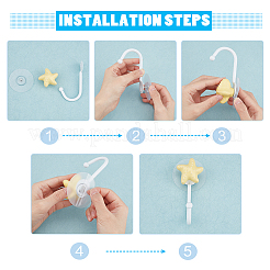 Фарфоровые декоративные вешалки-крючки HJEW-NB0001-65