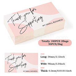 100 шт. 2 пакета благодарственных открыток&nbsp;AJEW-TA0001-53B