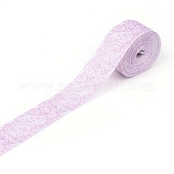 Лента в крупный рубчик с цветочным узором OCOR-I010-04B