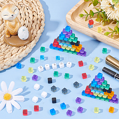 300шт 10 цвета непрозрачные и прозрачные акриловые бусины&nbsp;AJEW-BC0009-81