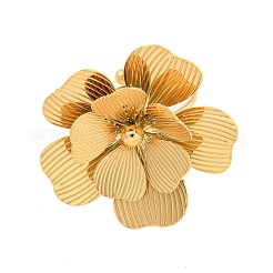 Открытое кольцо-манжета из нержавеющей стали 304 с ионным покрытием (IP) для женщин&nbsp;RJEW-S408-01G