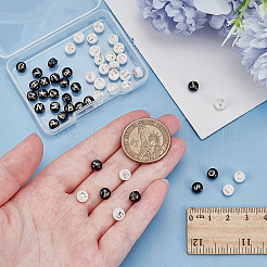 2 набор из 52 шт. 2-х цветов стеклянные бусины-имитаторы ракушек&nbsp;SHEL-WR0001-12