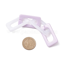 5 шт. 5-х цветные акриловые прямоугольные звенья цепи&nbsp;AJEW-JB01367