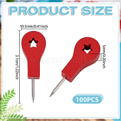 Кнопки из дерева в форме звезды&nbsp;LS-AJEW-WH0348-875