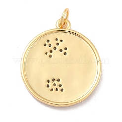 Экологически чистый кубический цирконий из латуни с эмалевыми подвесками&nbsp;KK-K268-17G