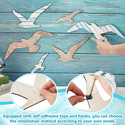 2 пакетик 2-х цветных деревянных настенных украшений в виде птиц&nbsp;AJEW-GA0008-94