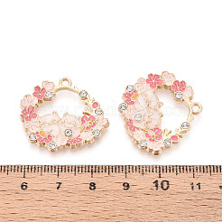 Rhinestone сплава и эмали подвески&nbsp;ENAM-T022-52KCG