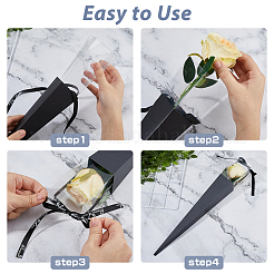 Треугольные бумажные пакеты для упаковки букетов&nbsp;ABAG-WH0045-24C