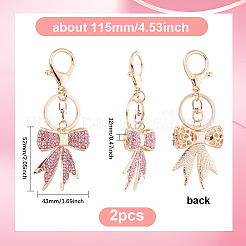 2шт. брелки из сплава со стразами&nbsp;KEYC-SP0001-14