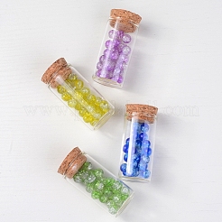 Пустые бутылки с небольшим стеклянным пробком&nbsp;LS-AJEW-WH0035-03-3x6cm