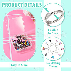 9 шт. 9 стиля коньки ПВХ подвеска брелок&nbsp;KEYC-TA0001-59