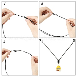 20 шт. 2-х цветный вощеный полиэстеровый шнур для изготовления ожерелий&nbsp;NJEW-FS00015