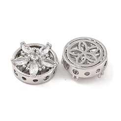 Латунные микропаве из прозрачного кубического циркония&nbsp;KK-S389-27P