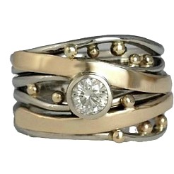 Кольца для женщин из сплава с кристаллами и стразами&nbsp;FS-WG90DB9-05