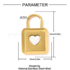 Подвески в виде ракушек из нержавеющей стали 304&nbsp;STAS-OY011-62G