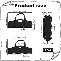 1 шт. овальное дно из искусственной кожи и 1 шт. ручки для сумки&nbsp;DIY-PH0032-53