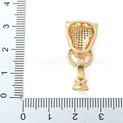 Латунные микро проложить кубического циркония раз за застежками&nbsp;KK-L289-001G