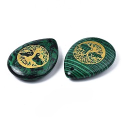 Синтетического малахита подвески&nbsp;G-T122-71G