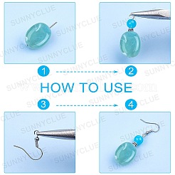 Наборы для самостоятельного изготовления сережек в стиле имитации драгоценных камней&nbsp;DIY-SC0012-11