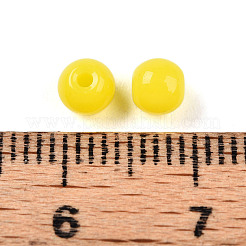 Непрозрачные однотонные стеклянные бусины&nbsp;X1-GLAA-N007-4mm-A09