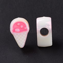 УФ-покрытие Радужные переливающиеся акриловые европейские бусины&nbsp;X-SACR-E009-36