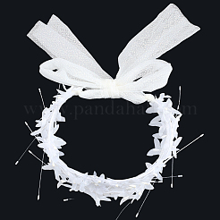 Сплав с пластиковой имитацией жемчуга сетчатый головной убор шапка&nbsp;AJEW-WH20054-127