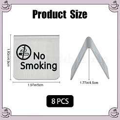 201 знак из нержавеющей стали о запрете курения&nbsp;AJEW-CP0010-35A