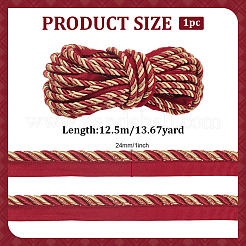 Отделка шнуром из полиэстера&nbsp;SRIB-WH0011-340