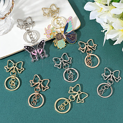 18 шт. 3-х цветные застежки для брелка из сплава&nbsp;KEYC-SC0001-75B