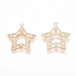 Латунные микро проложить кубического циркония подвески&nbsp;KK-I660-10G