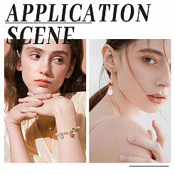 10 нить гальваника стеклянные бусины нити&nbsp;EGLA-HY0001-09