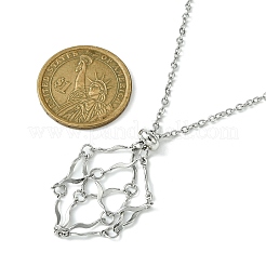 Колье-держатель в виде клетки с кристаллами&nbsp;NJEW-JN04604-02