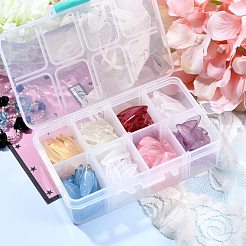 120 шт. 8 цвета прозрачные стеклянные подвески с распылительной росписью&nbsp;GLAA-SZ0001-48