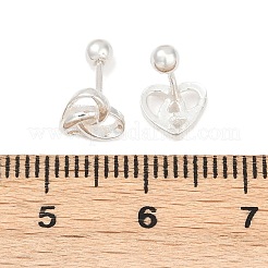 S999 изящные серебряные серьги-гвоздики для женщин&nbsp;EJEW-Q031-02S-A