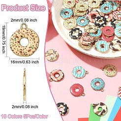 Подвески из сплава с принтом 50 цветов&nbsp;ENAM-CJ0006-81