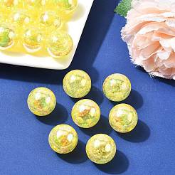 Цвет AB прозрачный хрустят круглый акриловые бусины&nbsp;CACR-S006-07