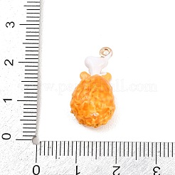 Эмалевые подвески из сплава с изображением голеней креветок&nbsp;ENAM-P264-01F-G