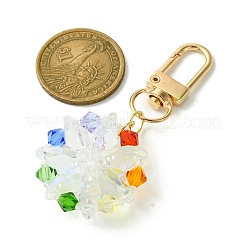 Плоские круглые стеклянные подвески&nbsp;HJEW-TA00195