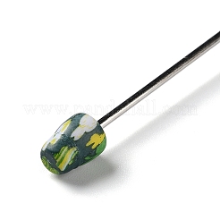 Пластиковые ручки из бисера с узором клевера&nbsp;LS-AJEW-P115-01D