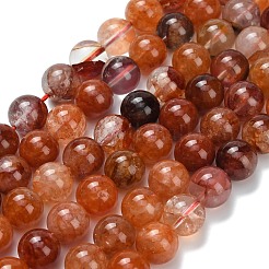 Нити бусин из натурального красного гематоидного кварца/железистого кварца класса А&nbsp;G-L642-B10-10mm