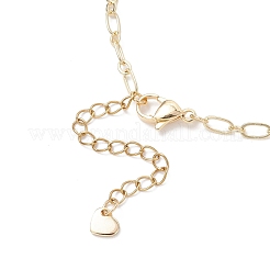 Ожерелья из овальных звеньев латуни толщиной 3 мм для женщин&nbsp;NJEW-JN05518