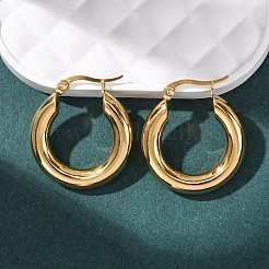 Серьги-кольца из нержавеющей стали 304&nbsp;EJEW-G458-02G