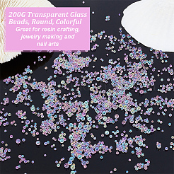 200 г прозрачных стеклянных бусин&nbsp;FIND-OC0003-70