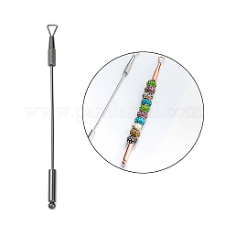 201 нержавеющая сталь двухголовый пушер для кутикулы инструменты для ногтей&nbsp;LS-STAS-R161-01B